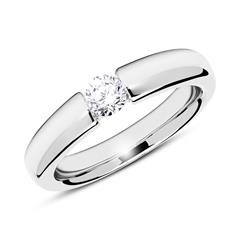 14K Weißgold Verlobungsring mit Diamant 0,25 ct.
