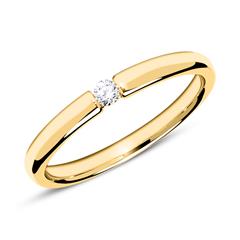 Verlobungsring aus 585er Gold mit Diamant 0,05 ct.