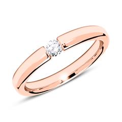Verlobungsring aus 585er Roségold mit Diamant 0,10 ct.