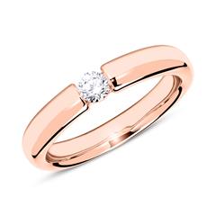 585er Roségold Verlobungsring mit Diamant 0,15 ct.