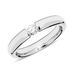 750er Weißgold Verlobungsring mit Diamant 0,15 ct.