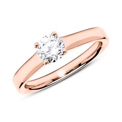 Verlobungsring 14K Roségold mit Diamant 0,50 ct.