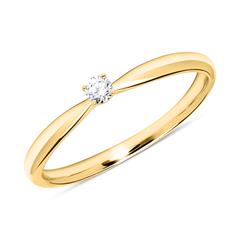 750er Goldring mit Diamant 0,05 ct.