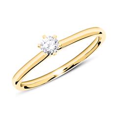 14K Gold Verlobungsring mit Diamant 0,15 ct.
