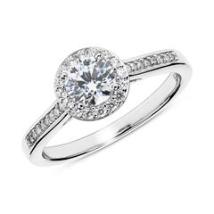 Zirkoniabesetzter Verlobungsring aus 925er Silber