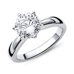Verlobungsring aus Sterlingsilber mit Zirkoniabesatz