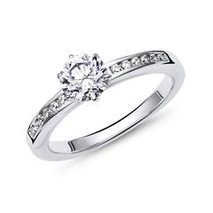 Verlobungsring aus Sterlingsilber mit Zirkoniasteinen