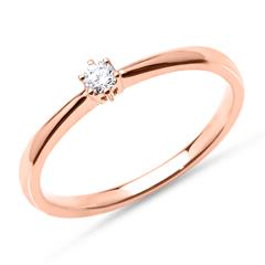 Verlobungsring aus 14K Roségold mit Brillant, lab-grown