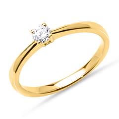 Verlobungsring aus 750er Gold mit Brillant 0,15 ct.