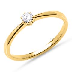 Verlobungsring aus 18K Gold mit Diamant 0,15 ct.