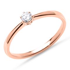 750er Roségold Verlobungsring mit Diamant 0,15 ct.