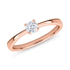 Verlobungsring aus 18K Roségold mit Diamant 0,25 ct.