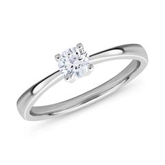 Verlobungsring aus 18K Weißgold mit Brillant 0,50 ct.