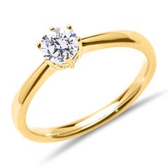 Verlobungsring aus 18K Gold mit lab-grown Brillant
