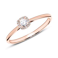 Ring aus 750er Roségold mit Diamanten