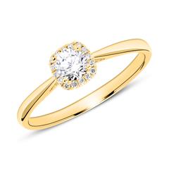 14K Gold Verlobungsring mit Diamanten