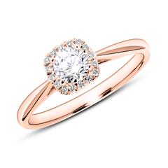 Verlobungsring aus 18K Roségold mit Brillanten