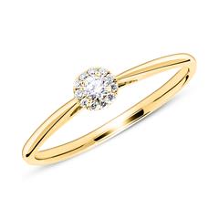 585er Gold Verlobungsring mit Brillanten