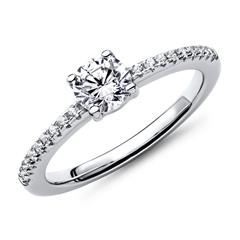 Verlobungsring, gravierbar aus Sterlingsilber Zirkonia