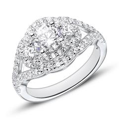 Verlobungsring aus Sterlingsilber mit Zirkonia