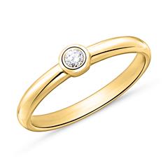 Verlobungsring aus 14-karätigem Gold mit Diamant
