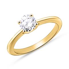 Diamantbesetzter Verlobungsring aus 14K Gold