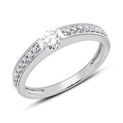 Verlobungsring aus 950er Platin mit Brillanten