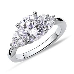 925er Silber Verlobungsring mit Zirkonia
