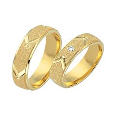 Eheringe 333er Gelbgold mit Brillant