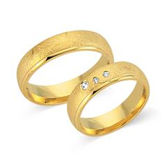 Eheringe 585er Gelbgold 3 Brillanten
