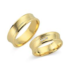 Eheringe 750er Gelbgold 3 Brillanten