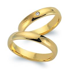 Eheringe 750er Gelbgold mit Brillant