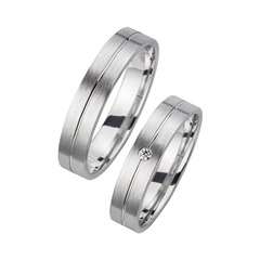 Eheringe mit Diamant Breite 4,5 mm