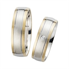 Eheringe mit Diamanten Breite 6 mm