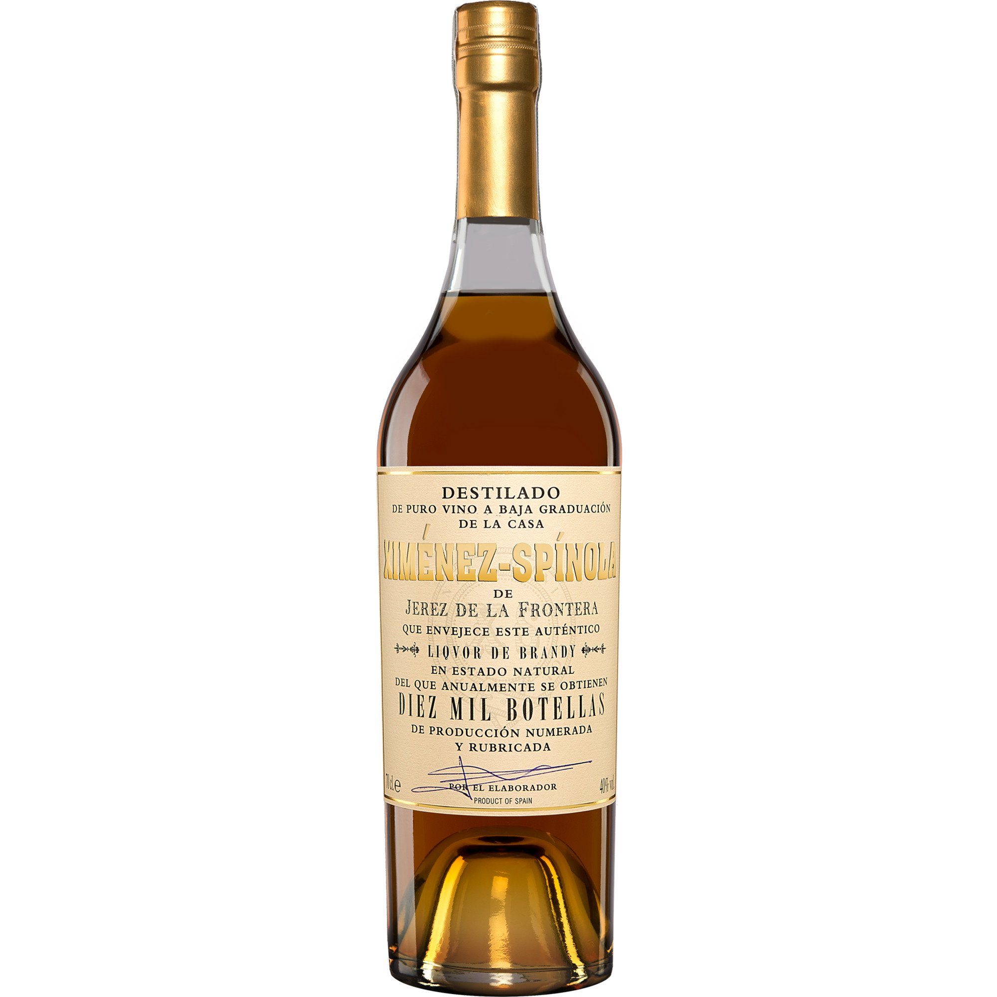 Brandy Likör »Criaderas Diez Mill Bottellas« - 0,7 L 0.7L 40% Vol. aus Spanien