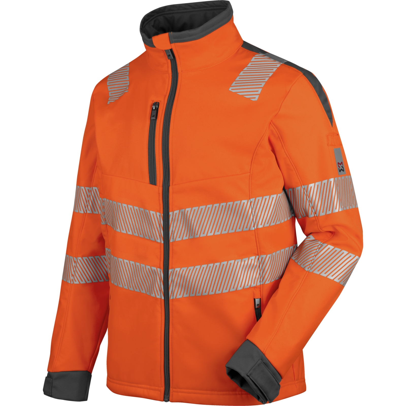 Warnschutz Softshelljacke Neon EN 20471 3 orange anthrazit