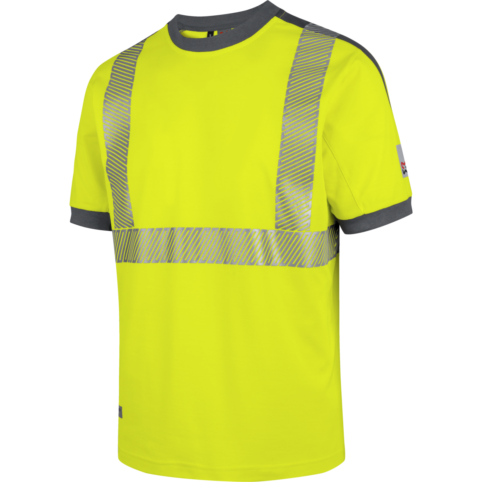Warnschutz Arbeits T-Shirt Neon EN 20471 2 gelb anthrazit