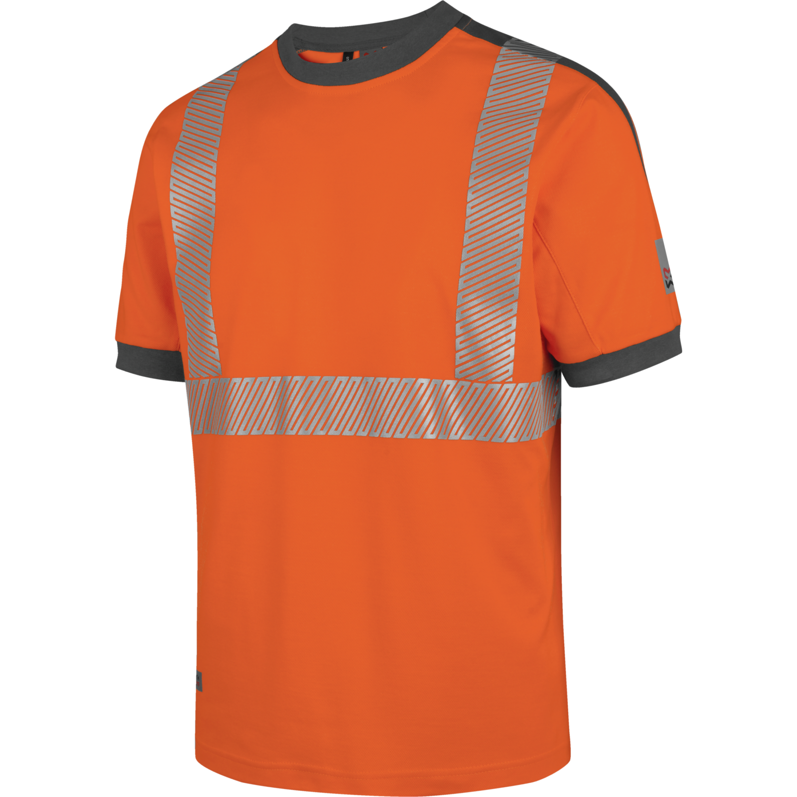 Warnschutz Arbeits T-Shirt Neon EN 20471 2 orange anthrazit