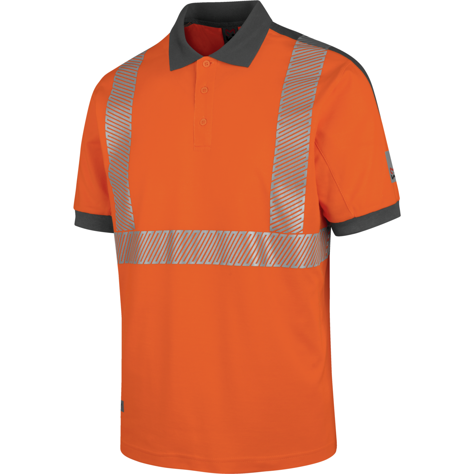 Warnschutz Poloshirt Neon EN 20471 2 orange anthrazit