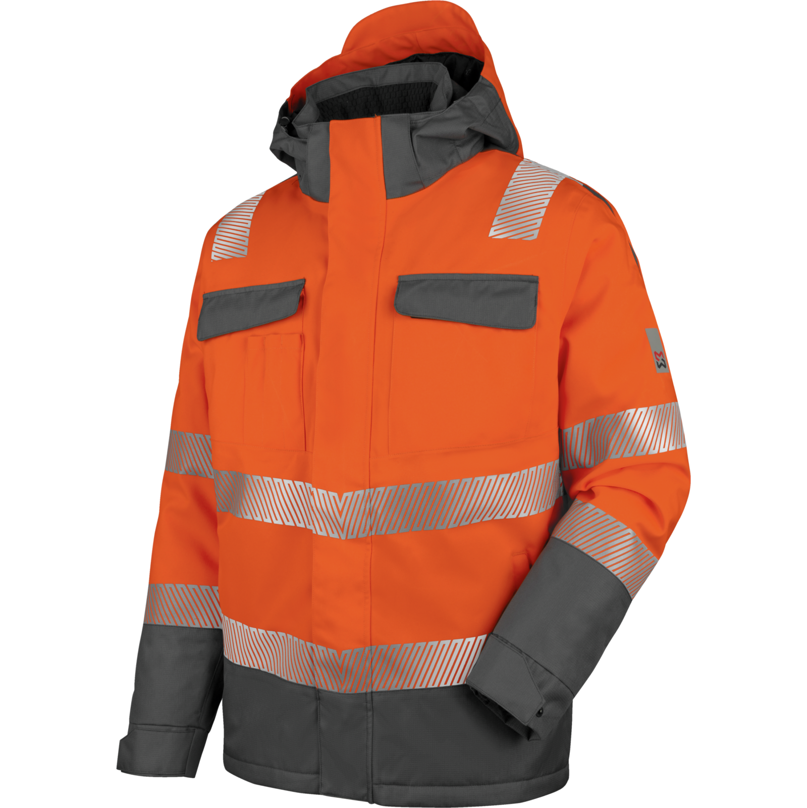 Warnschutz Parka Neon EN 20471 3 orange anthrazit