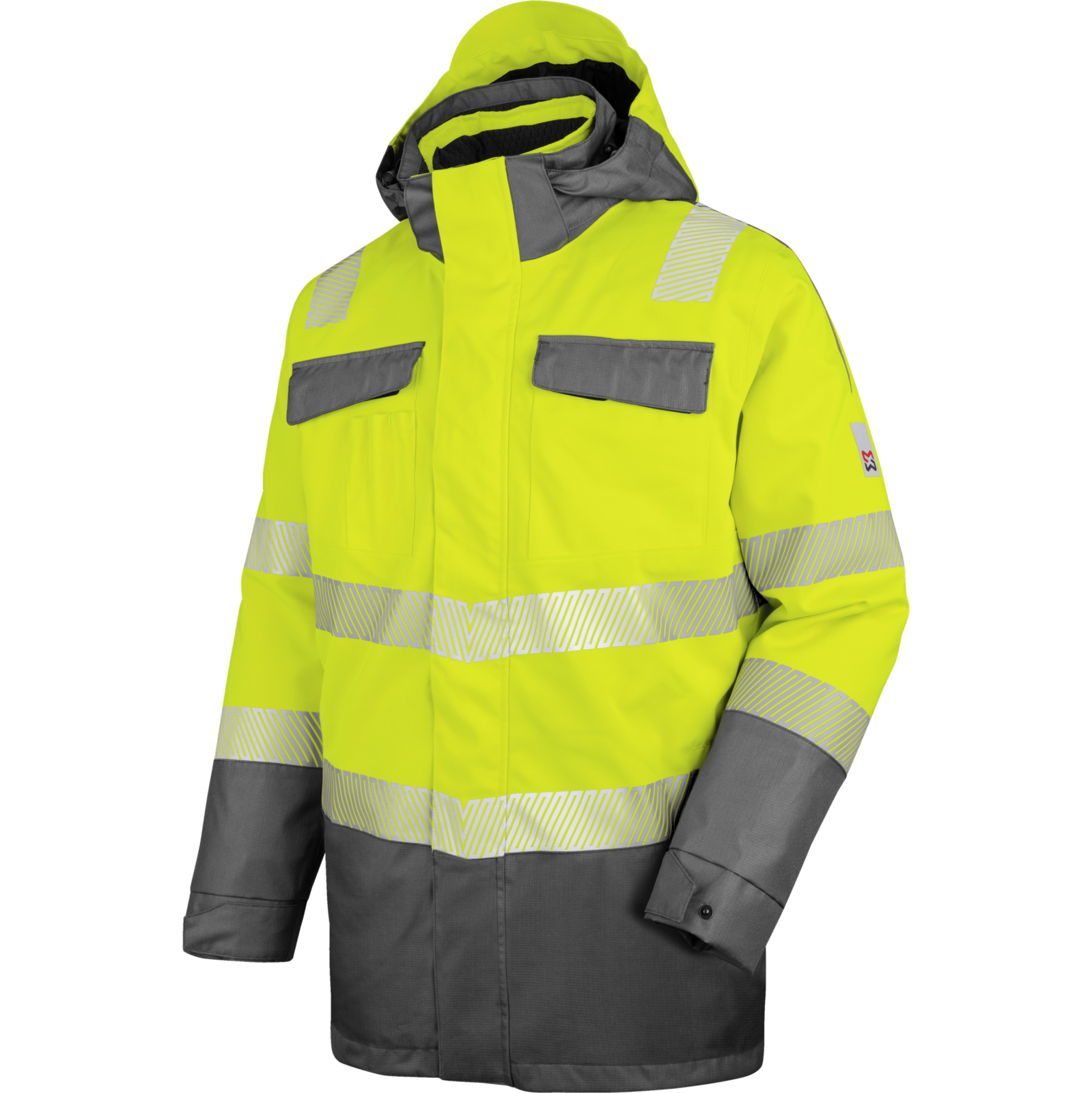 Warnschutz Winter Parka 3in1 Neon EN 20471 3 gelb anthrazit