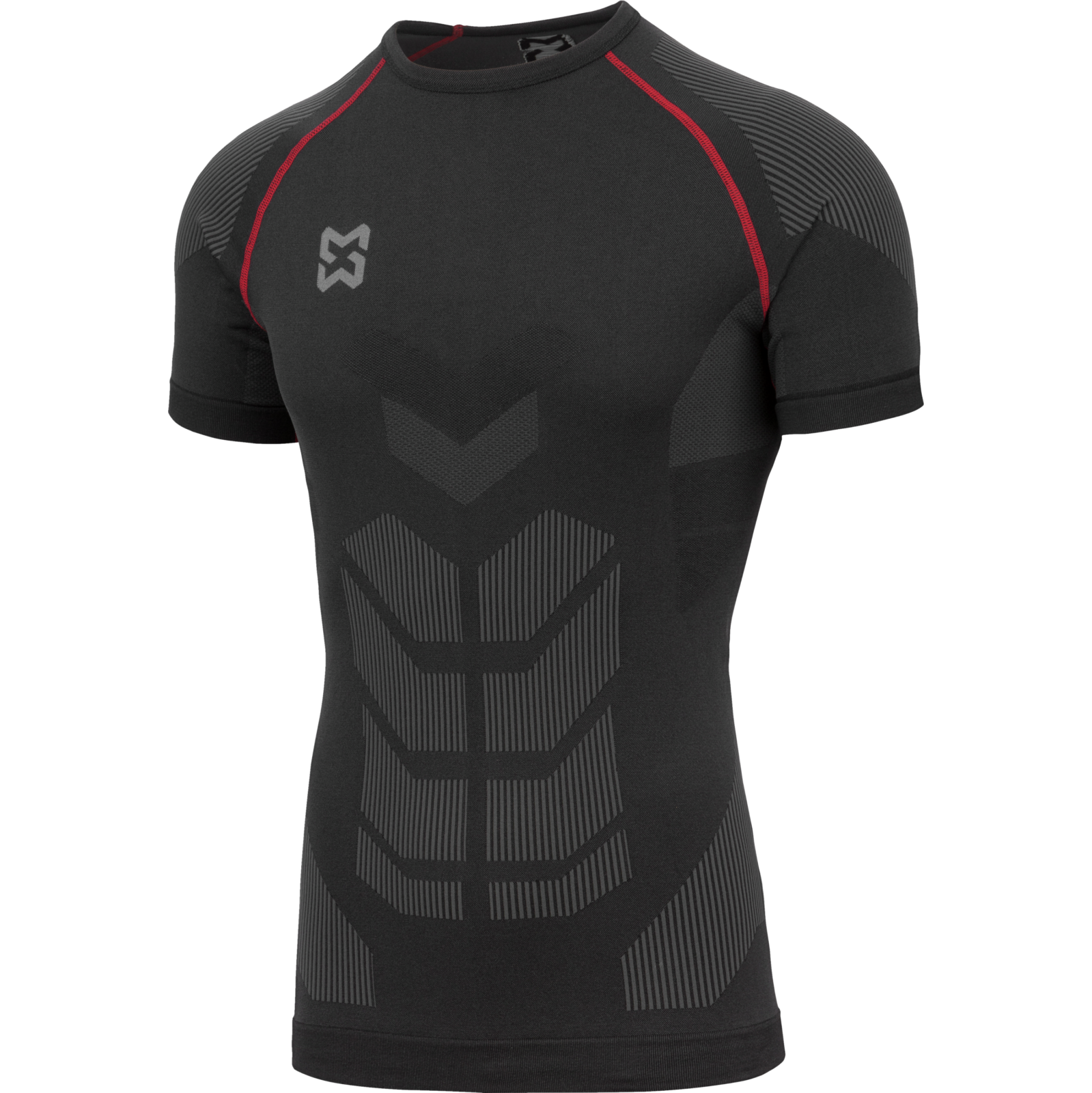 Thermo Unterwäsche T-Shirt Smart schwarz rot