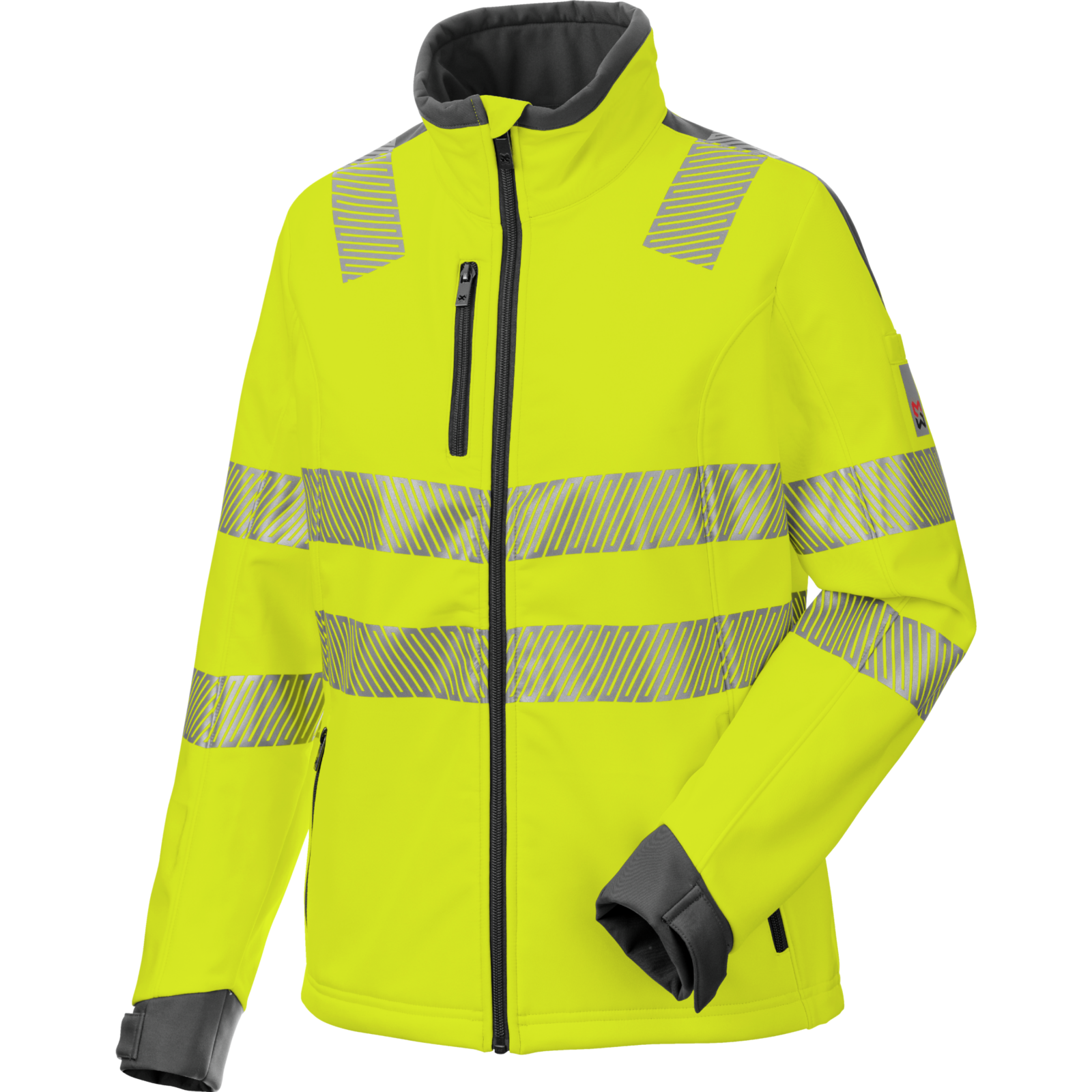 Warnschutz Softshelljacke Damen Neon EN 20417 2 gelb