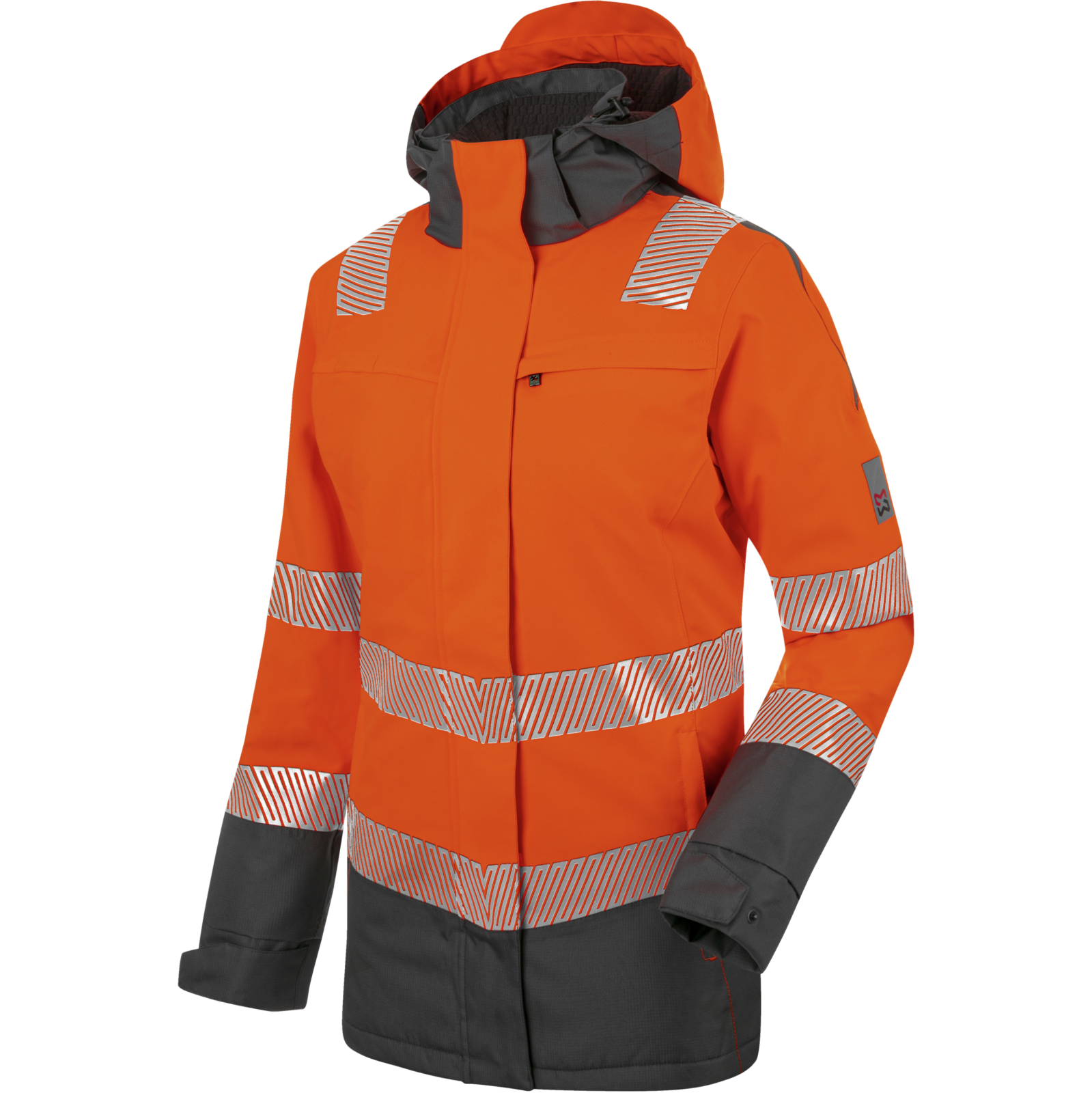 Warnschutz Parka Damen Neon EN 20471 3 orange anthrazit