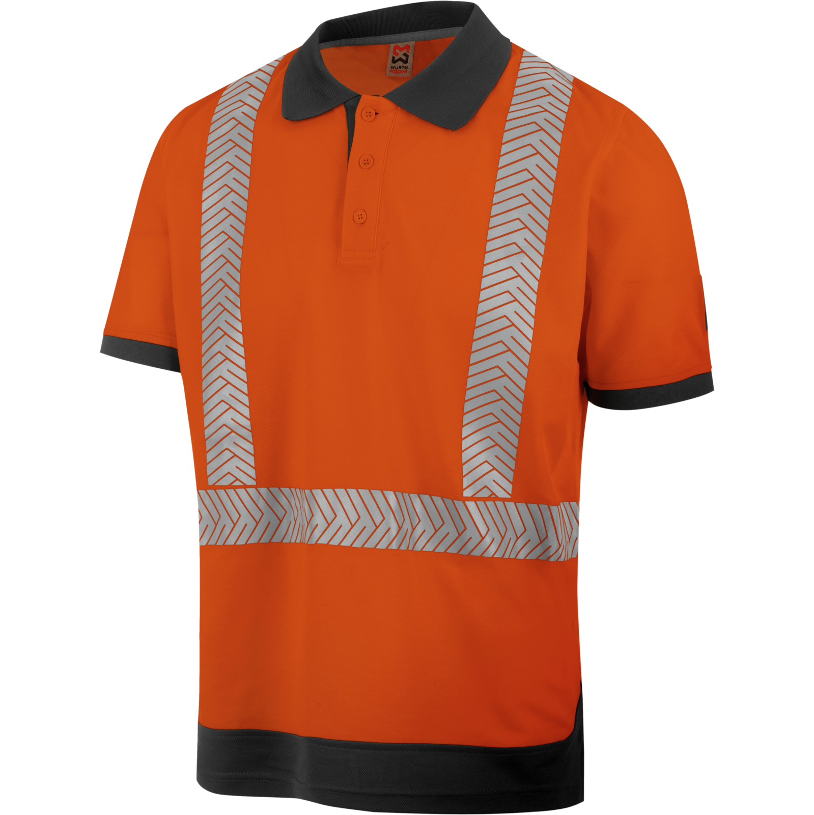 Warnschutz Poloshirt FLUO EN 20471 orange anthrazit