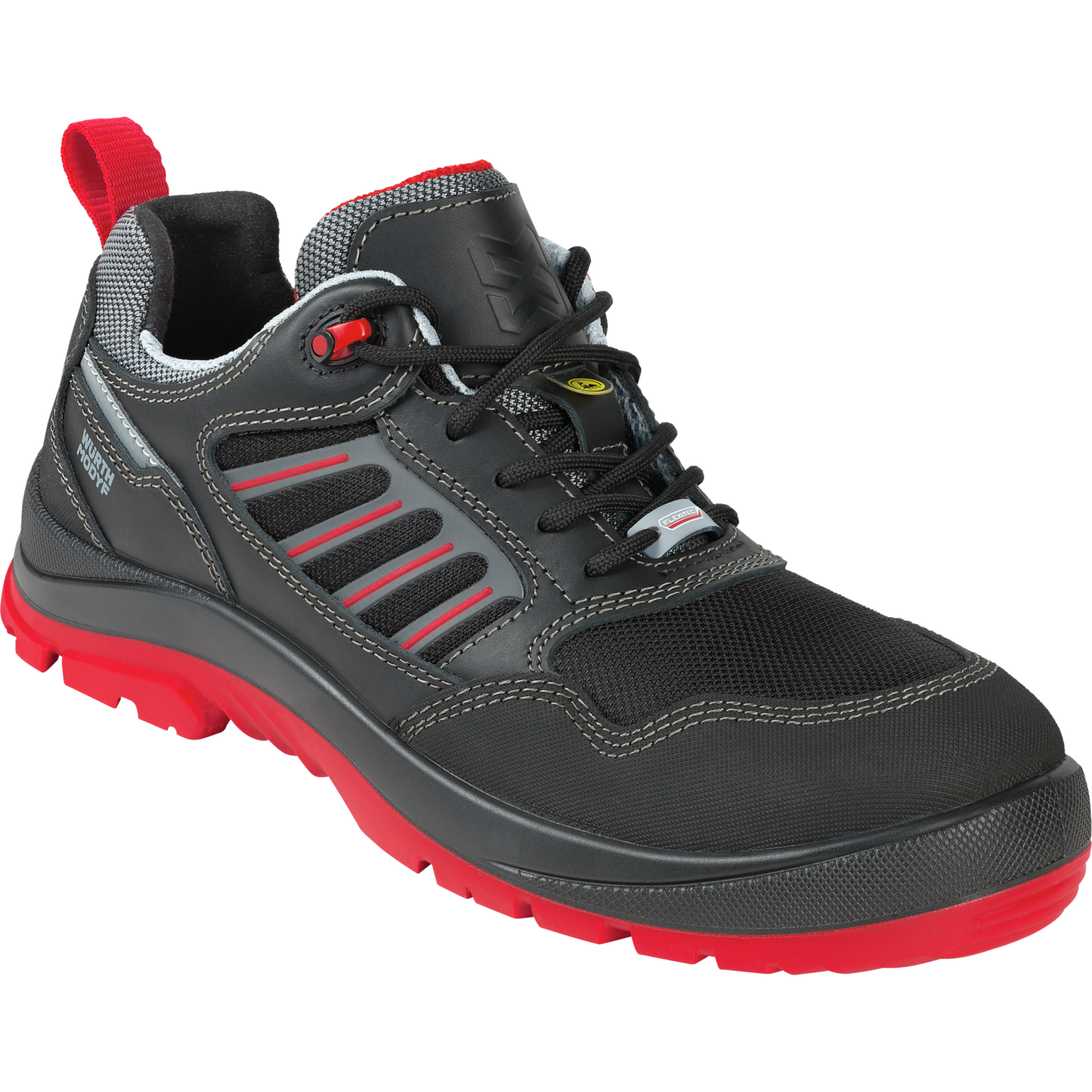 Sicherheitsschuhe S3 ESD Sport Plus Flexitec schwarz rot