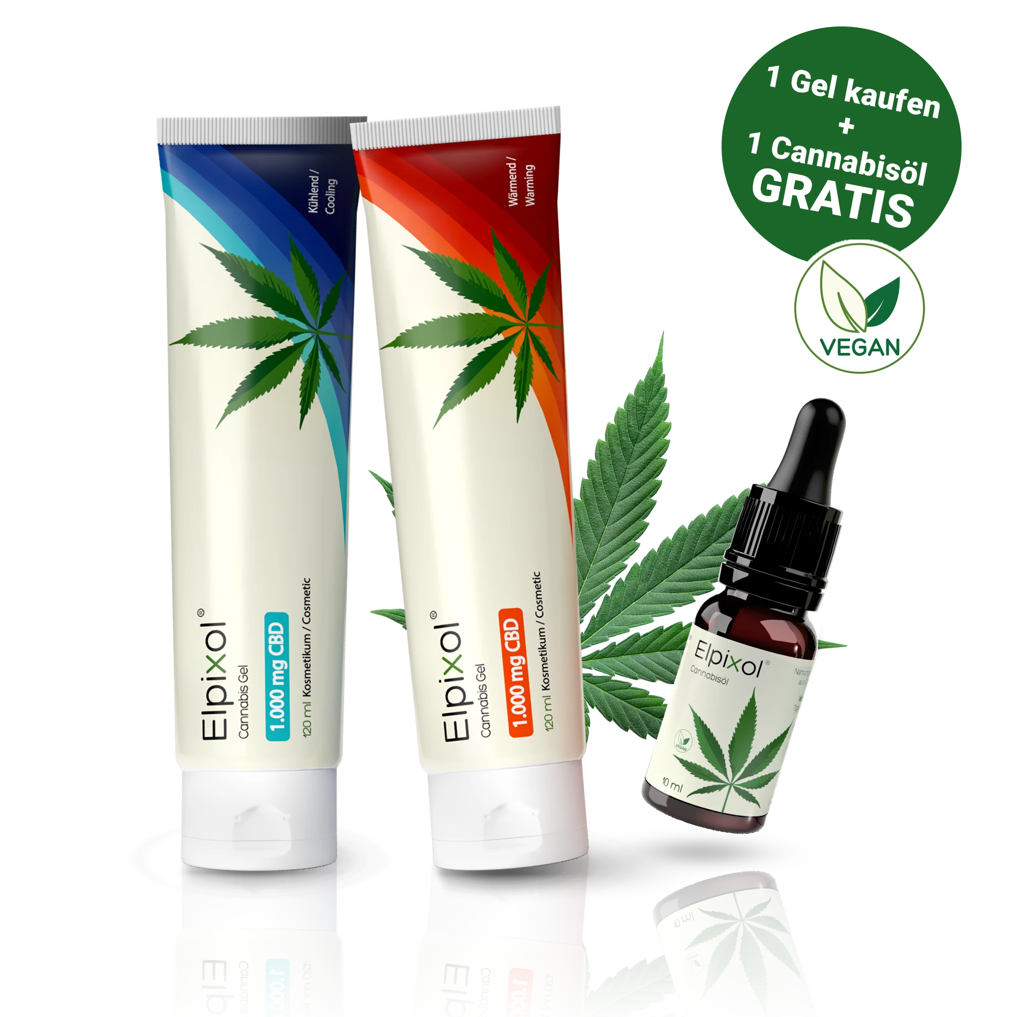 Cannabis Gel mit 1.000 mg CBD - wärmend & kühlend