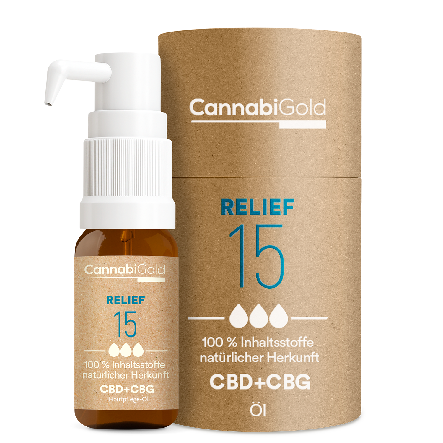 CannabiGold Relief 15 CBD + CBG Öl