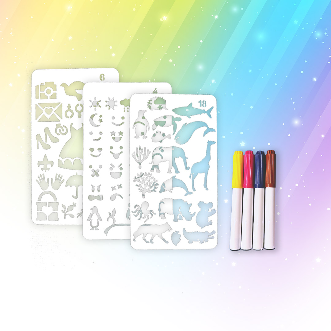 Brusholino Airbrush Farbstifte & Schablonen