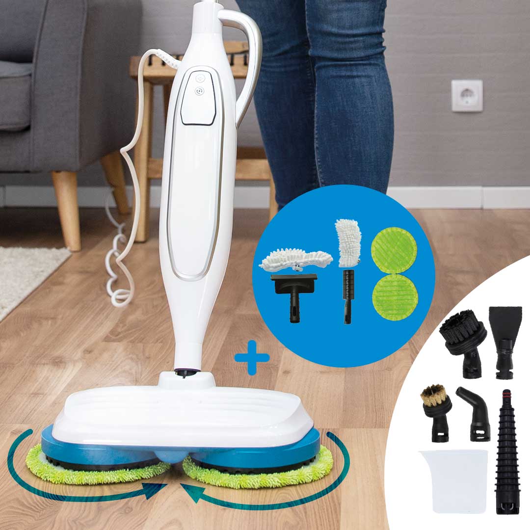 Livington Steam Twister rotierender Dampfreiniger Mega-Spar-Set